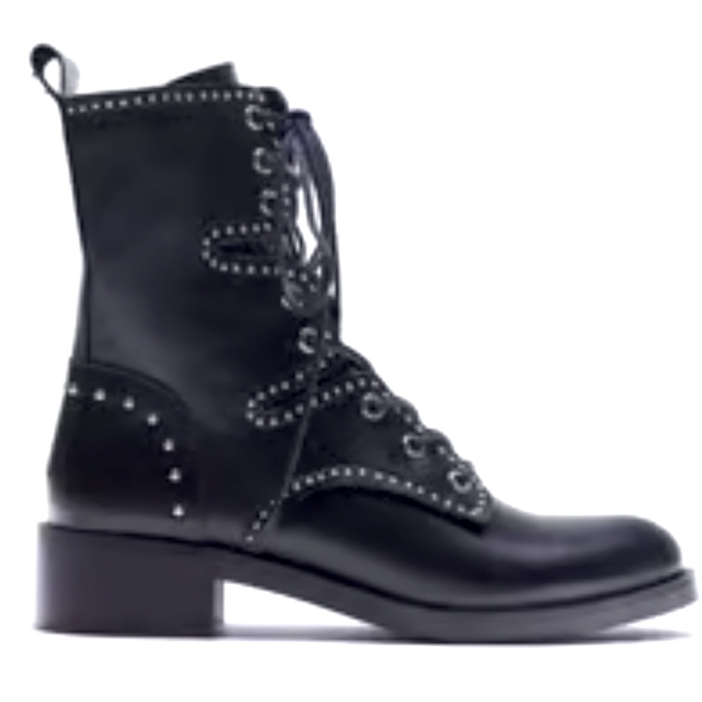 Zara Leather Moto Boots